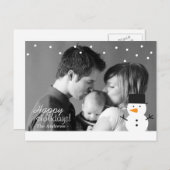 De Groet van de Vakantie van de familie met Leuke Feestdagenkaart (Voorkant / Achterkant)