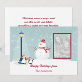 De Groet van de Vakantie van de Foto van de Feestdagenkaart (Voorkant / Achterkant)