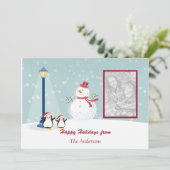 De Groet van de Vakantie van de Foto van de Feestdagenkaart (Staand voorkant)