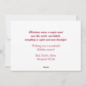 De Groet van de Vakantie van de Foto van de Feestdagenkaart (Achterkant)