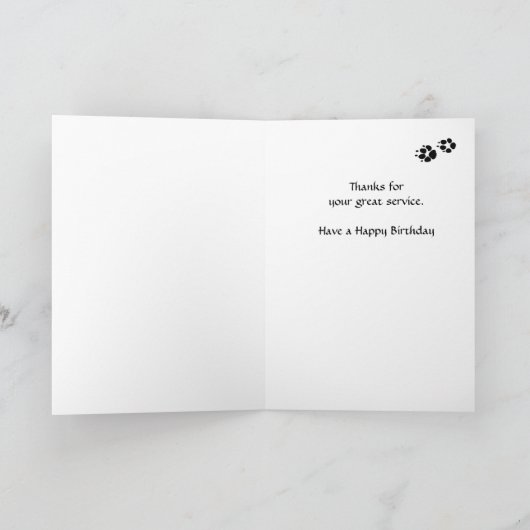 De Groet van de Verjaardag van de douane, Kaart (Binnen)