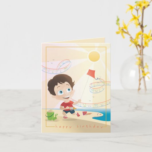 De Groet van de Verjaardag van de zomer. 2/12. Kaart (Gele Bloem)