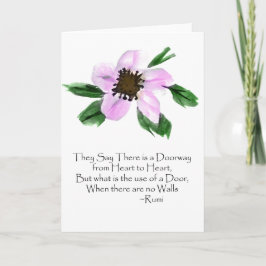 De Groet van de Waterverf van Rumi van de Kaart