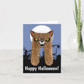 De Groet van de Weerwolf van Halloween Kaart (Voorkant)