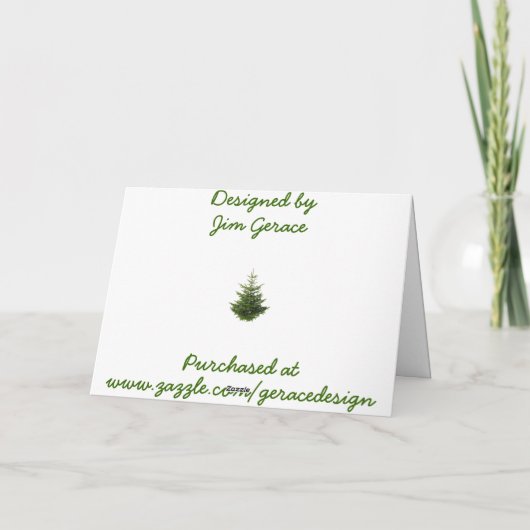 De Groet van de zaailing Feestdagen Kaart (Achterkant)