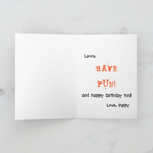 De Groet van Halloween Kaart (Binnen)