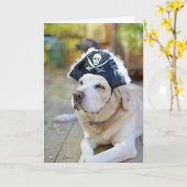 De Groet van Halloween van de labrador Kaart (Gele Bloem)