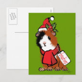 De Groet van het Proefkonijn van Kerstmis Feestdagenkaart (Voorkant / Achterkant)