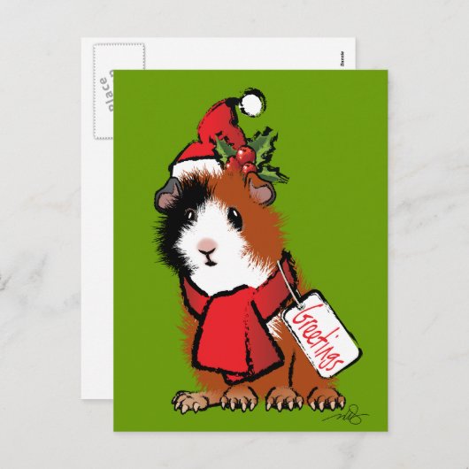 De Groet van het Proefkonijn van Kerstmis Feestdagenkaart (Voorkant / Achterkant)