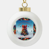 De groet van het seizoen keramische bal ornament (Voorkant)