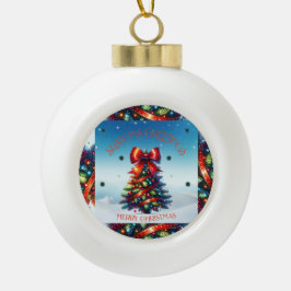 De groet van het seizoen keramische bal ornament