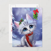 De groet van het seizoen Kerstboom Sneeuw Feestdagenkaart (Voorkant / Achterkant)