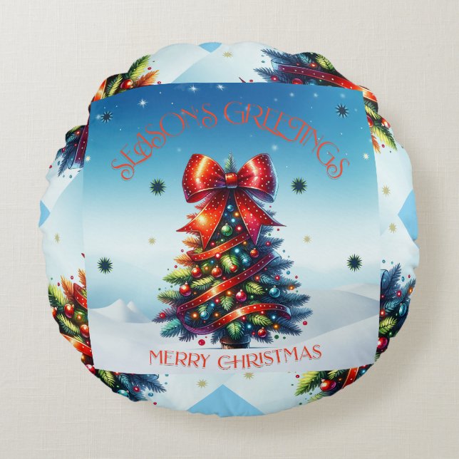 De groet van het seizoen rond kussen (Voorkant)