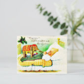 De groet van Kerstmis met een olifant wenst een Feestdagenkaart (Staand voorkant)