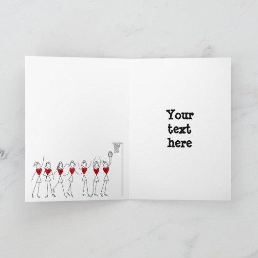 De Groet van Kerstmis van de Bus van het netball Feestdagen Kaart (Binnen)