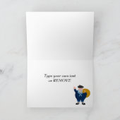 De groet van Kerstmis van de douane, Olentzero + Feestdagen Kaart (Binnen)