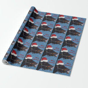 De Groet van Kerstmis van de Kerstman van het pony Cadeaupapier
