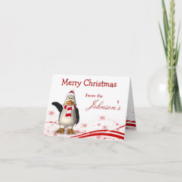 De Groet van Kerstmis van de Pinguïn van de Feestdagen Kaart