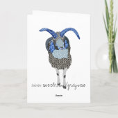 De Groet van Kerstmis van de Schapen van Jacobs Feestdagen Kaart (Achterkant)