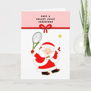 De Groet van Kerstmis van het tennis Feestdagen Kaart