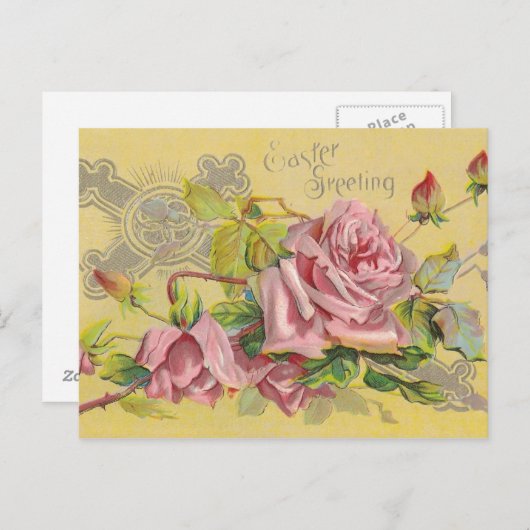 De Groet van Pasen! Feestdagenkaart (Voorkant / Achterkant)