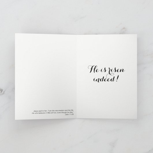 De Groet van Pasen - "hij is toegenomen! " Feestdagen Kaart (Binnen)