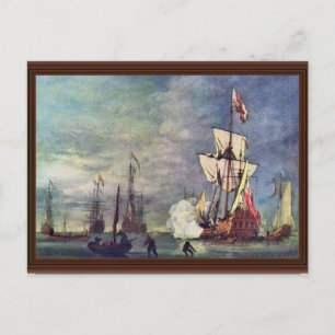 De groet van Willem Van de Velde... Briefkaart