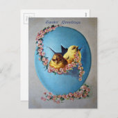 De Groeten 1909 van Pasen Feestdagenkaart (Voorkant / Achterkant)