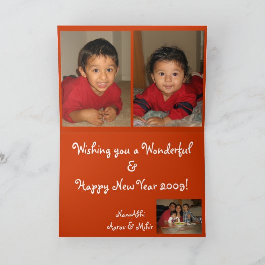 De Groeten 2008 van het nieuwjaar Feestdagen Kaart (Binnen)