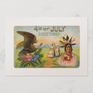 De groeten van 4 juli kaart