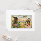 De groeten van 4 juli kaart (Voorkant / Achterkant in situ)