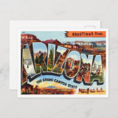 De groeten van Arizona, de deelstaat Grand Canyon Briefkaart (Voorkant / Achterkant)