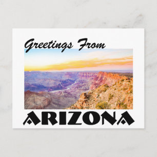 De groeten van Arizona Grand Canyon Sunset Postcar Briefkaart