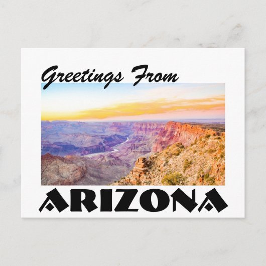 De groeten van Arizona Grand Canyon Sunset Postcar Briefkaart (Voorkant)