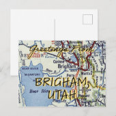 De groeten van Brigham Utah Briefkaart (Voorkant / Achterkant)