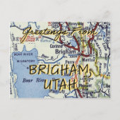 De groeten van Brigham Utah Briefkaart (Voorkant)