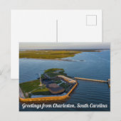 De groeten van Charleston, Briefkaart South Caroli (Voorkant / Achterkant)