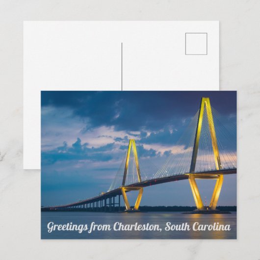 De groeten van Charleston, Briefkaart South Caroli (Voorkant / Achterkant)