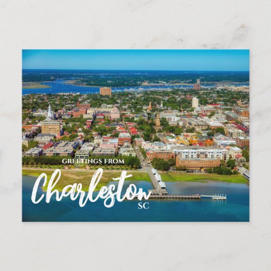 De groeten van Charleston, Schilderachtig Briefkaa Briefkaart (Voorkant)