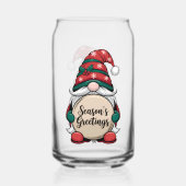 De groeten van Christmas Gnome Season Blikvorm Glas (Voorkant)