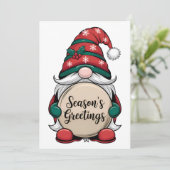 De groeten van Christmas Gnome Season Kaart (Staand voorkant)