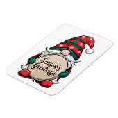 De groeten van Christmas Gnome Season Magneet (Linkerzijde)