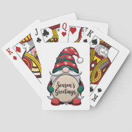 De groeten van Christmas Gnome Season Pokerkaarten