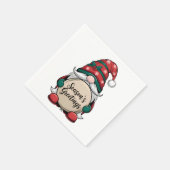 De groeten van Christmas Gnome Season Servet (Hoek)