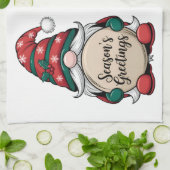 De groeten van Christmas Gnome Season Theedoek (Gevouwen)