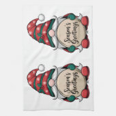 De groeten van Christmas Gnome Season Theedoek (Verticaal)