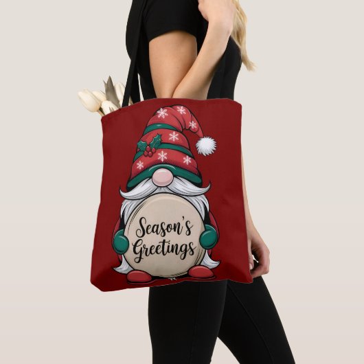 De groeten van Christmas Gnome Season Tote Bag (Dichtbij)