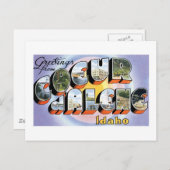 De groeten van Coeur D Alene Briefkaart (Voorkant / Achterkant)