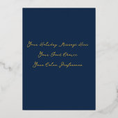 De groeten van Cute Snowman Season Folie Feestdagenkaart (Achterkant)