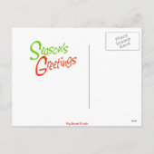 De groeten van Dachshund Season Feestdagenkaart (Achterkant)